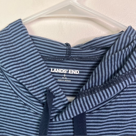Land’s End Men’s Stripe Shirt Hoodie - Picture 3 of 9
